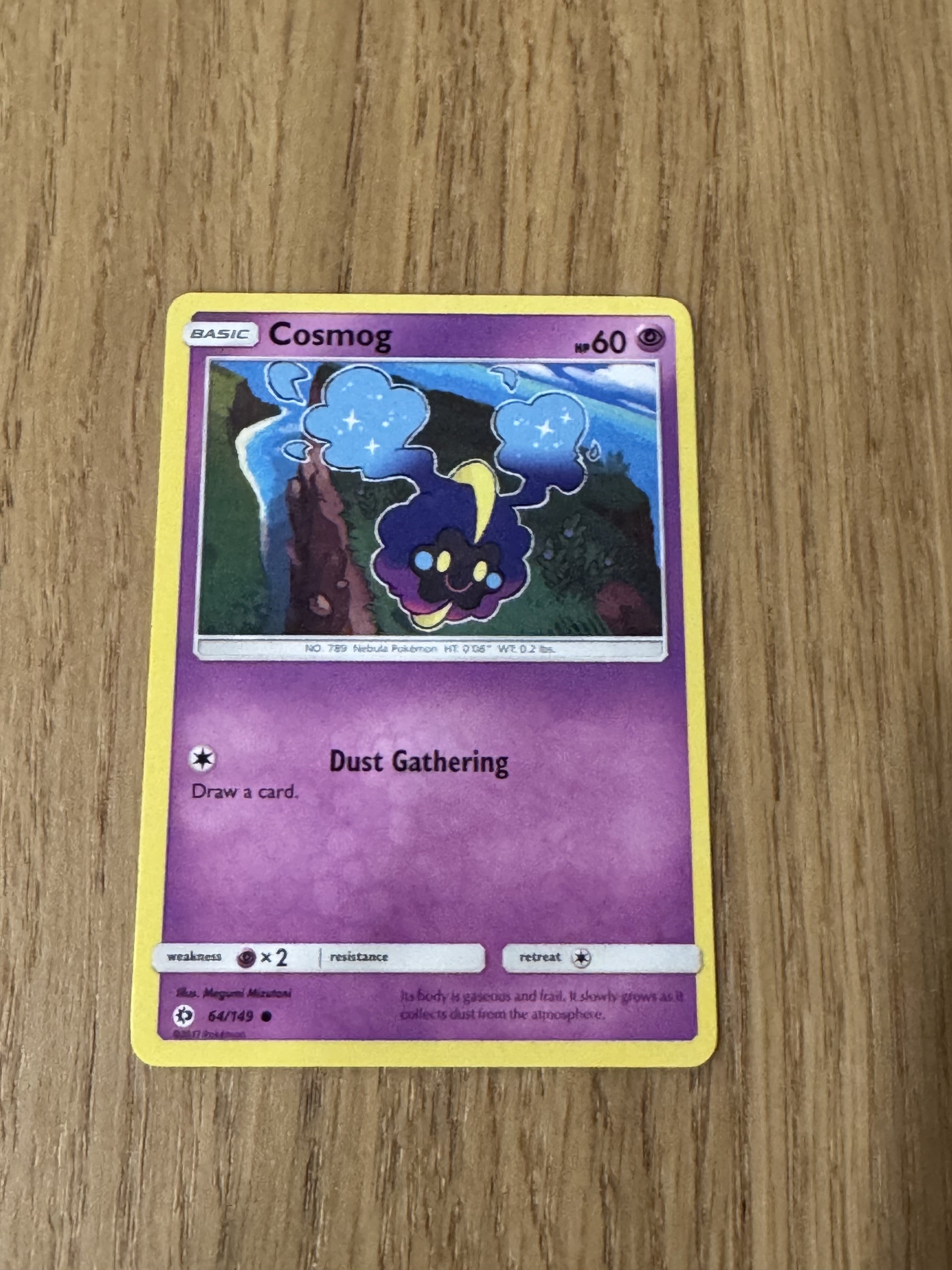 Cosmog 064/149 Sun & Moon - raw front