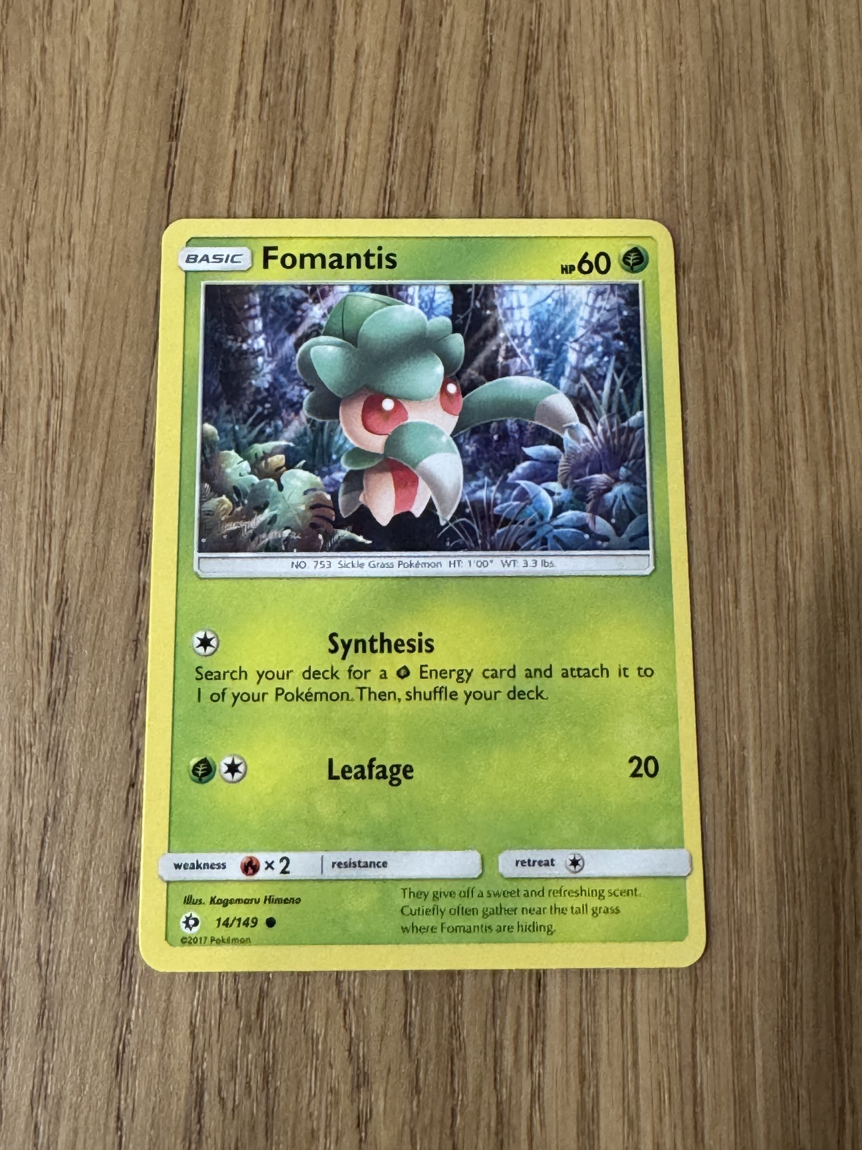 Fomantis 014/149 Sun & Moon - raw front