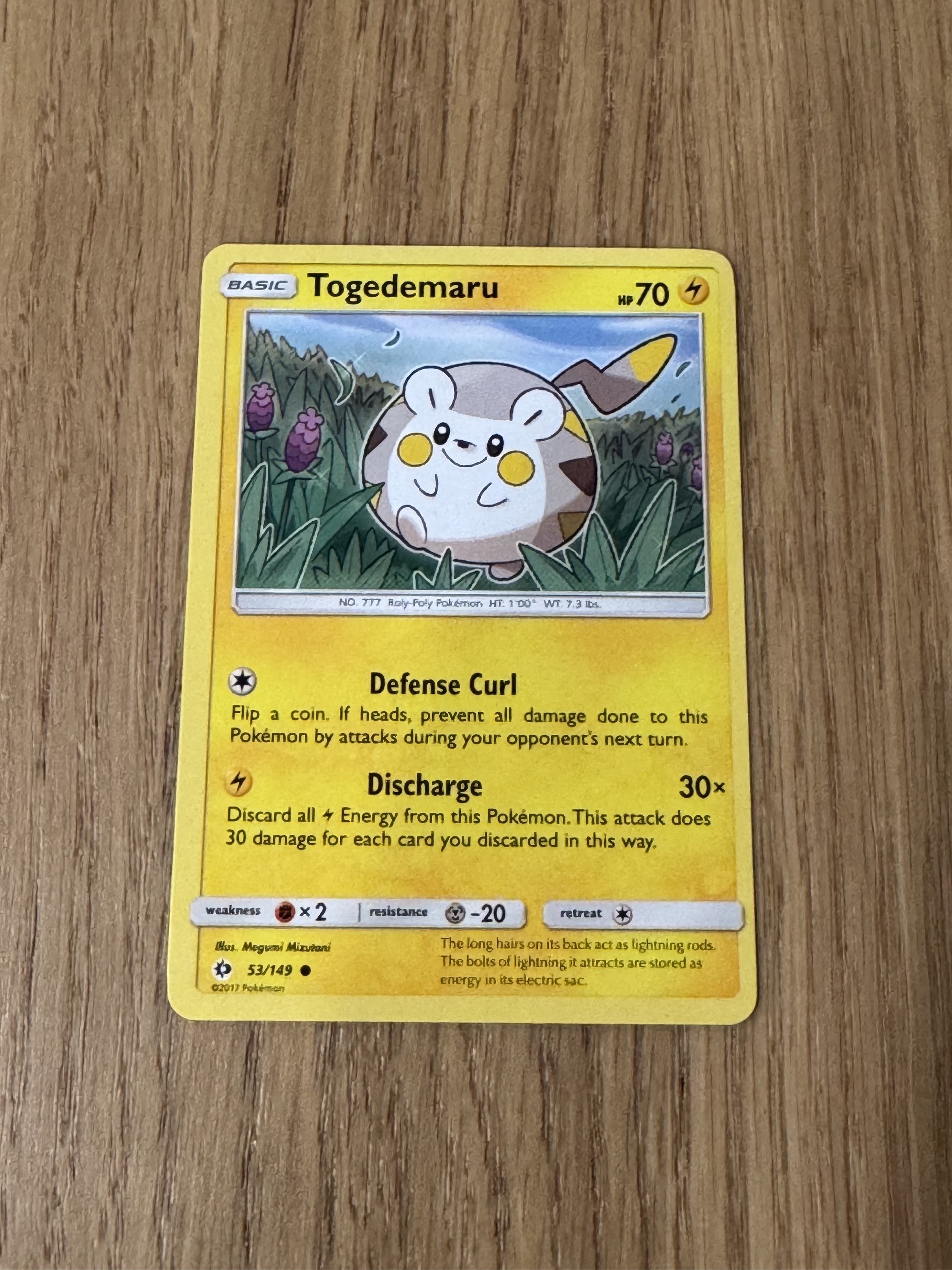 Togedemaru 053/149 Sun & Moon - raw front