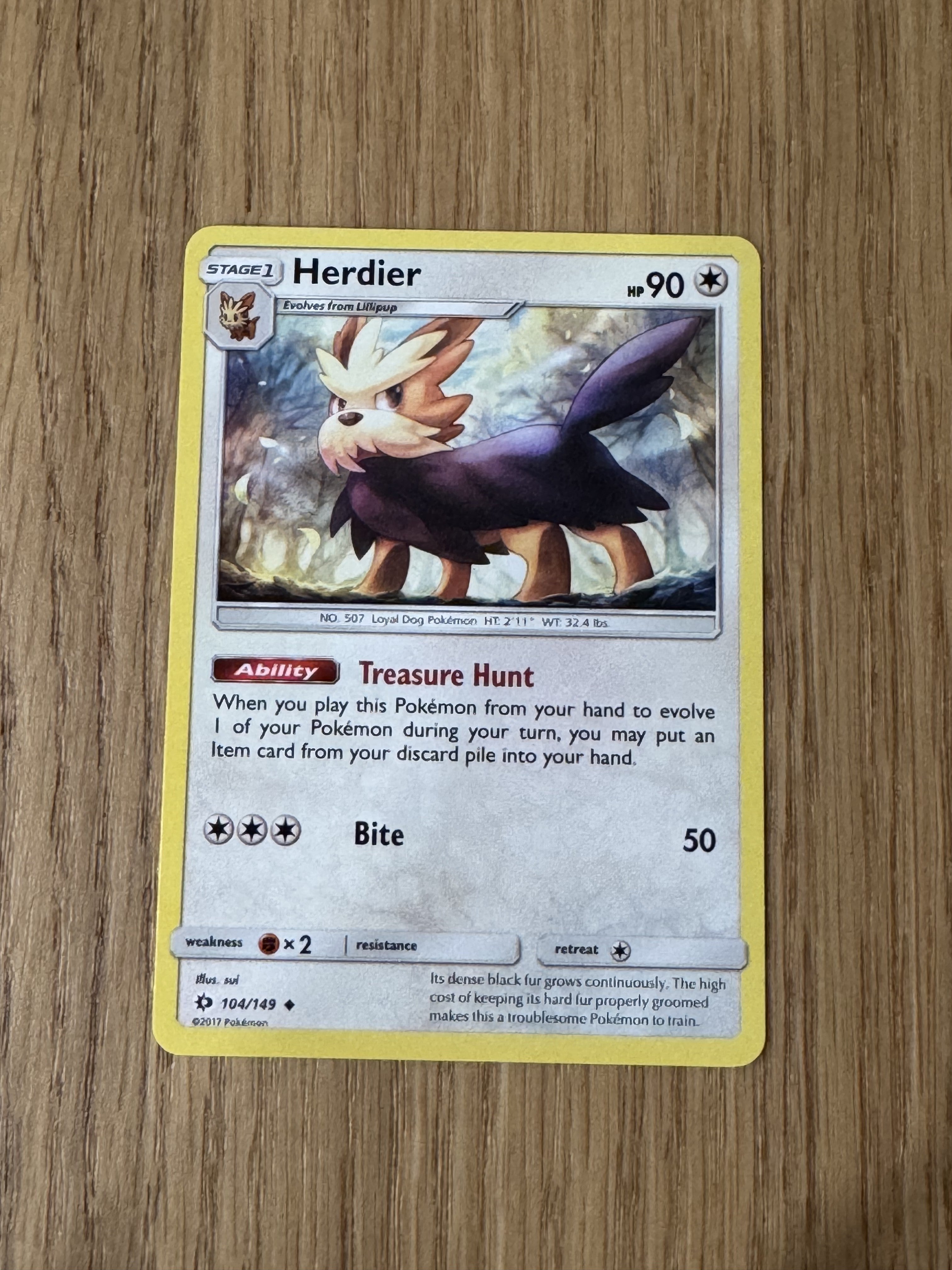 Herdier 104/149 Sun & Moon - raw front
