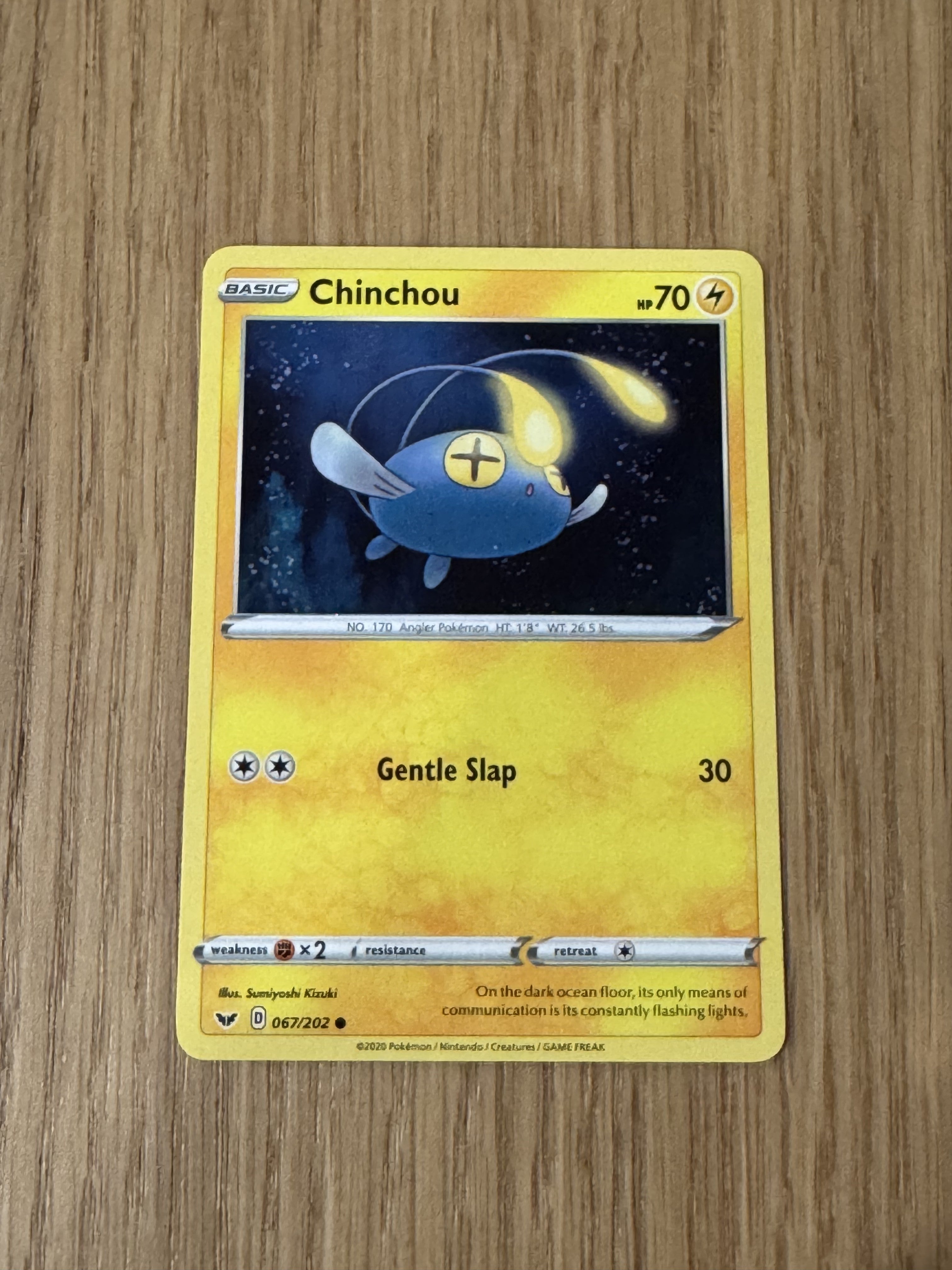 Chinchou 067/202 Sword & Shield - raw front