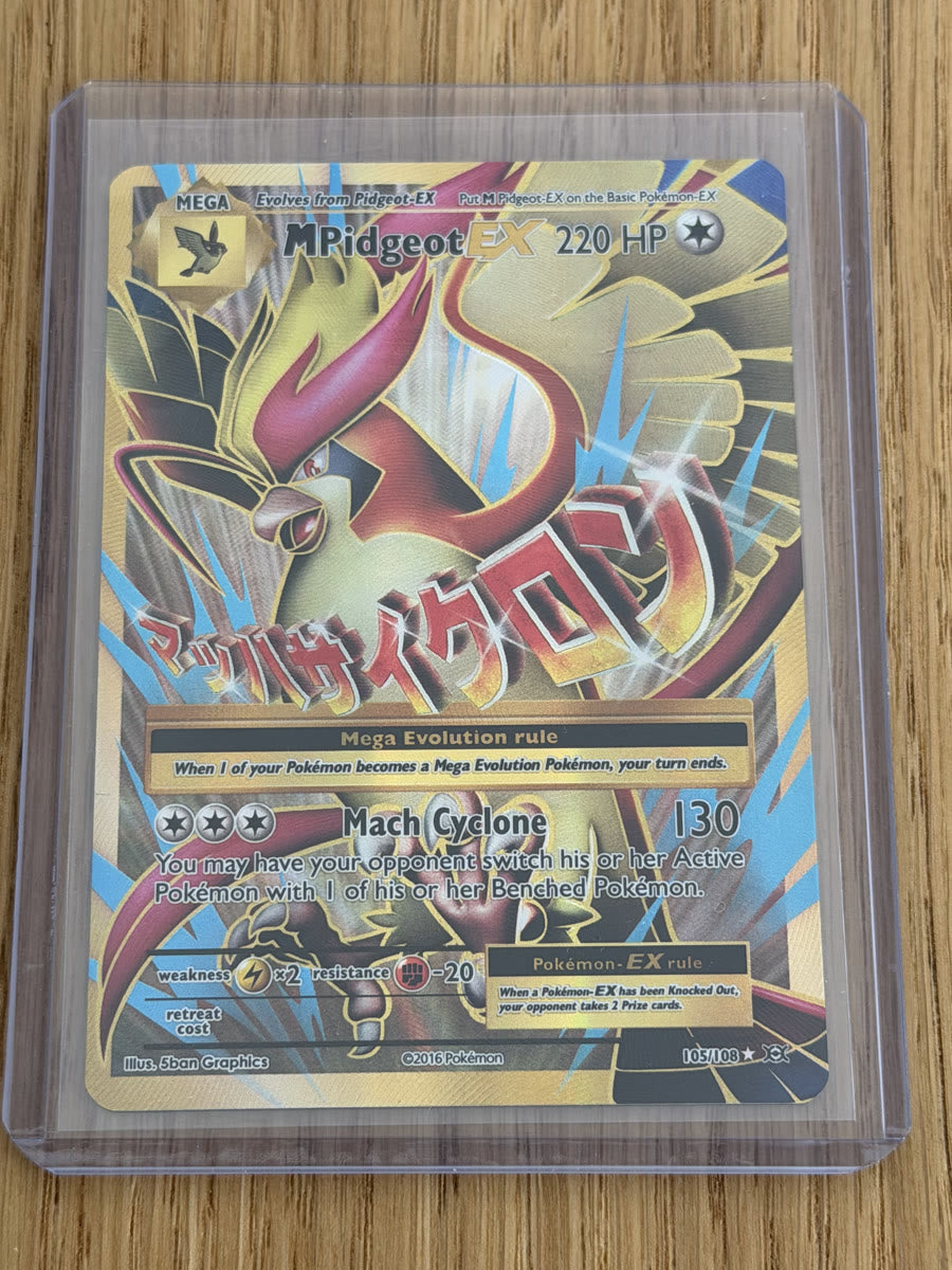 M Pidgeot EX 108/108 full art secret rare - raw front