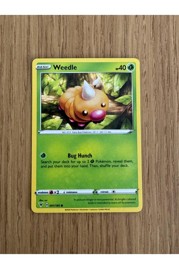 Weedle — Vivid Voltage 001/185 — Raw NM
